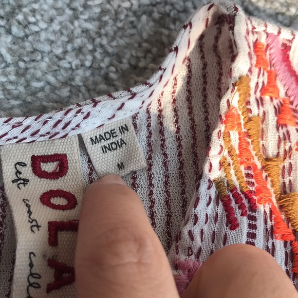 Anthropologie Dolan Embroidered Tribal Print Crewneck Tank Top - Picture 8 of 8